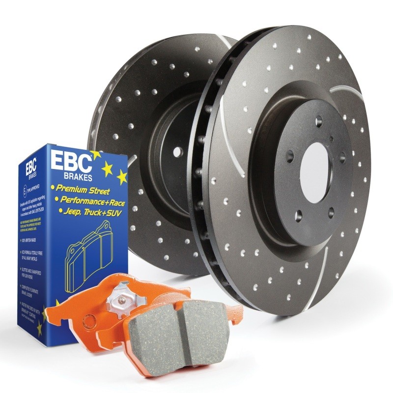 EBC S8KR1044 Orangestuff Rear Brake Pads & GD Rotors Kit