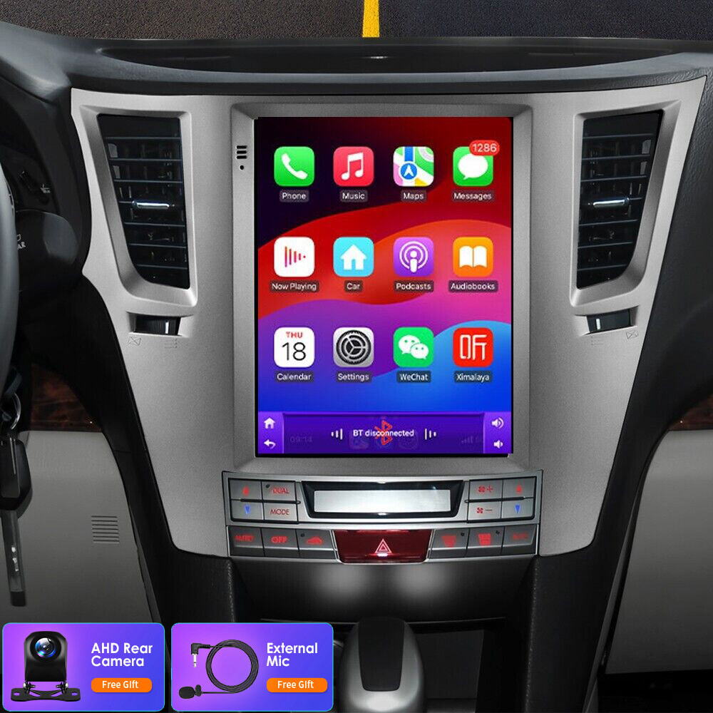 Camera For 2009-14 Subaru Legacy Outback Carplay Android 13 Car Stereo Radio GPS