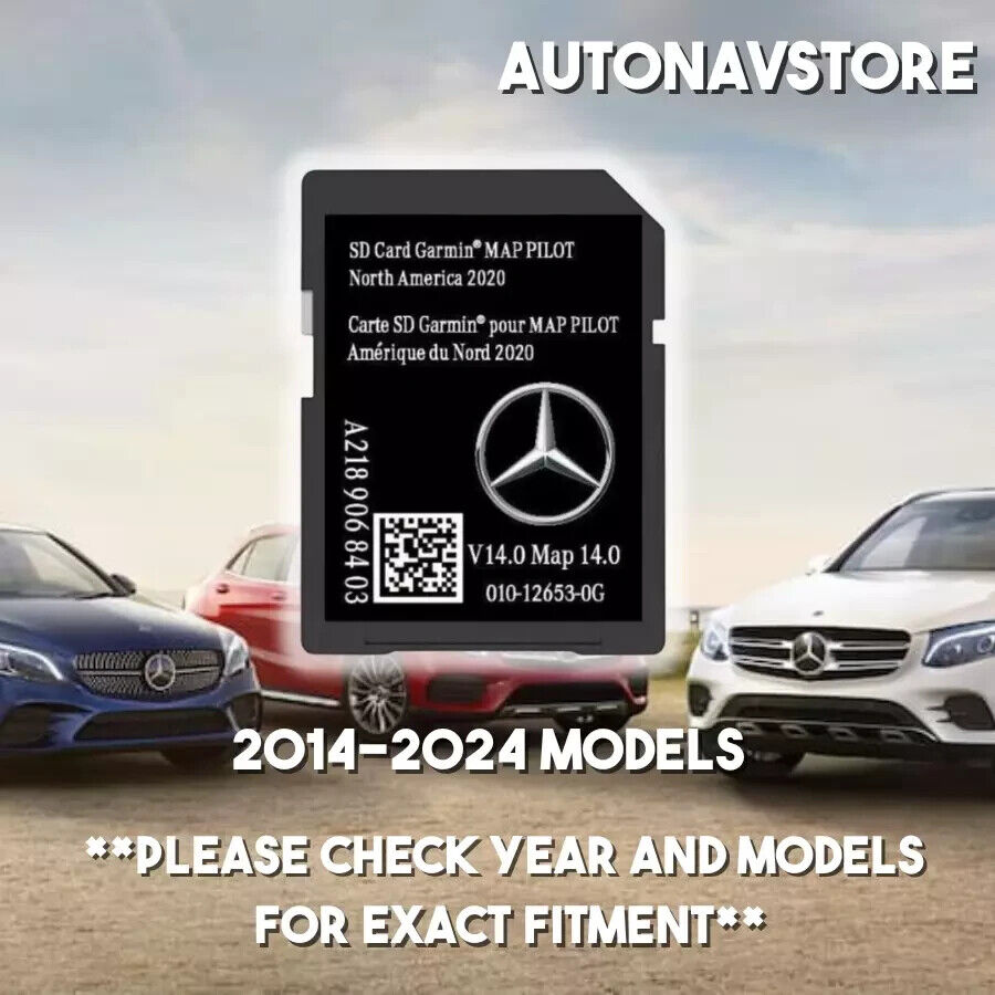 Mercedes Benz Navigation GPS SD Card: A2189068403 Garmin C300 GLA 2020 V14