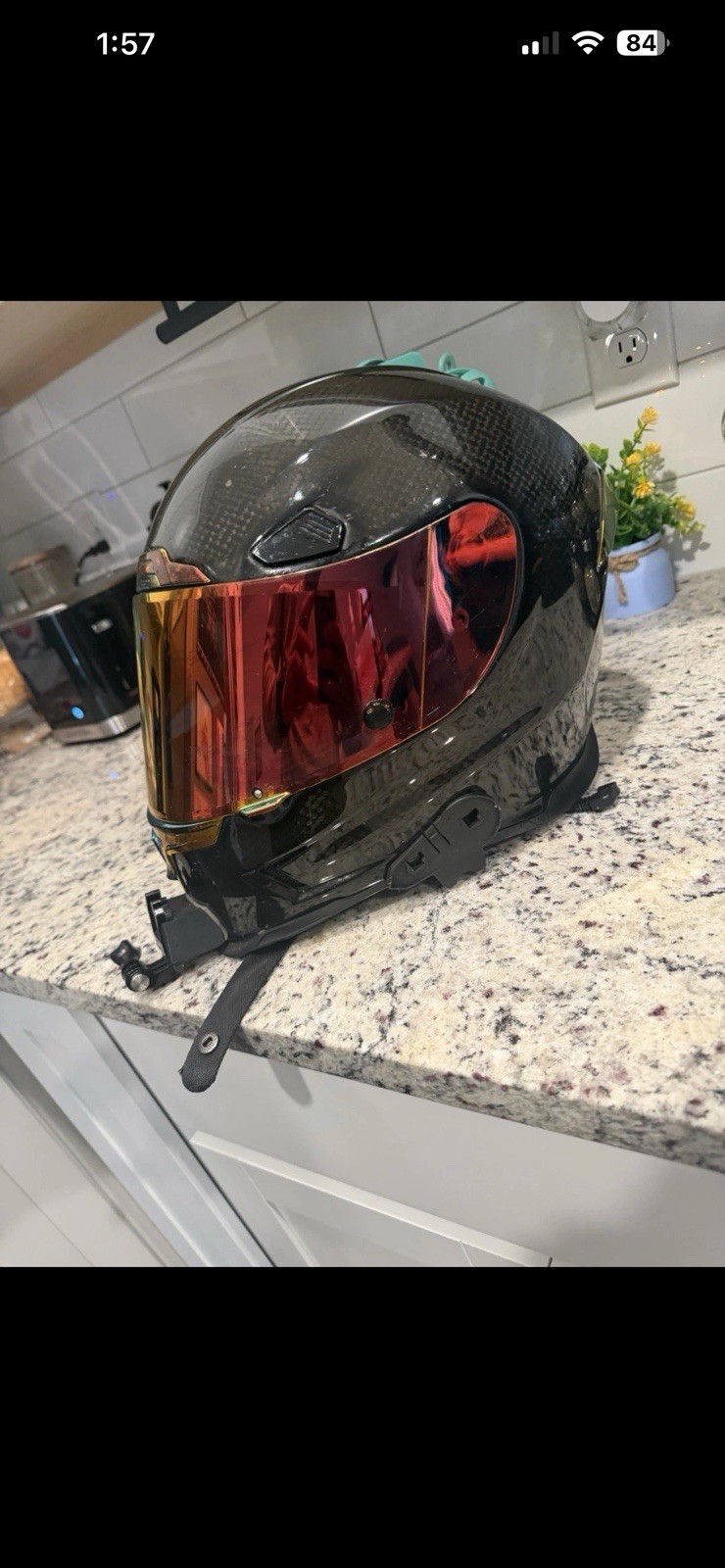 Icon Pro Carbon Motorcycle Helmet Large
