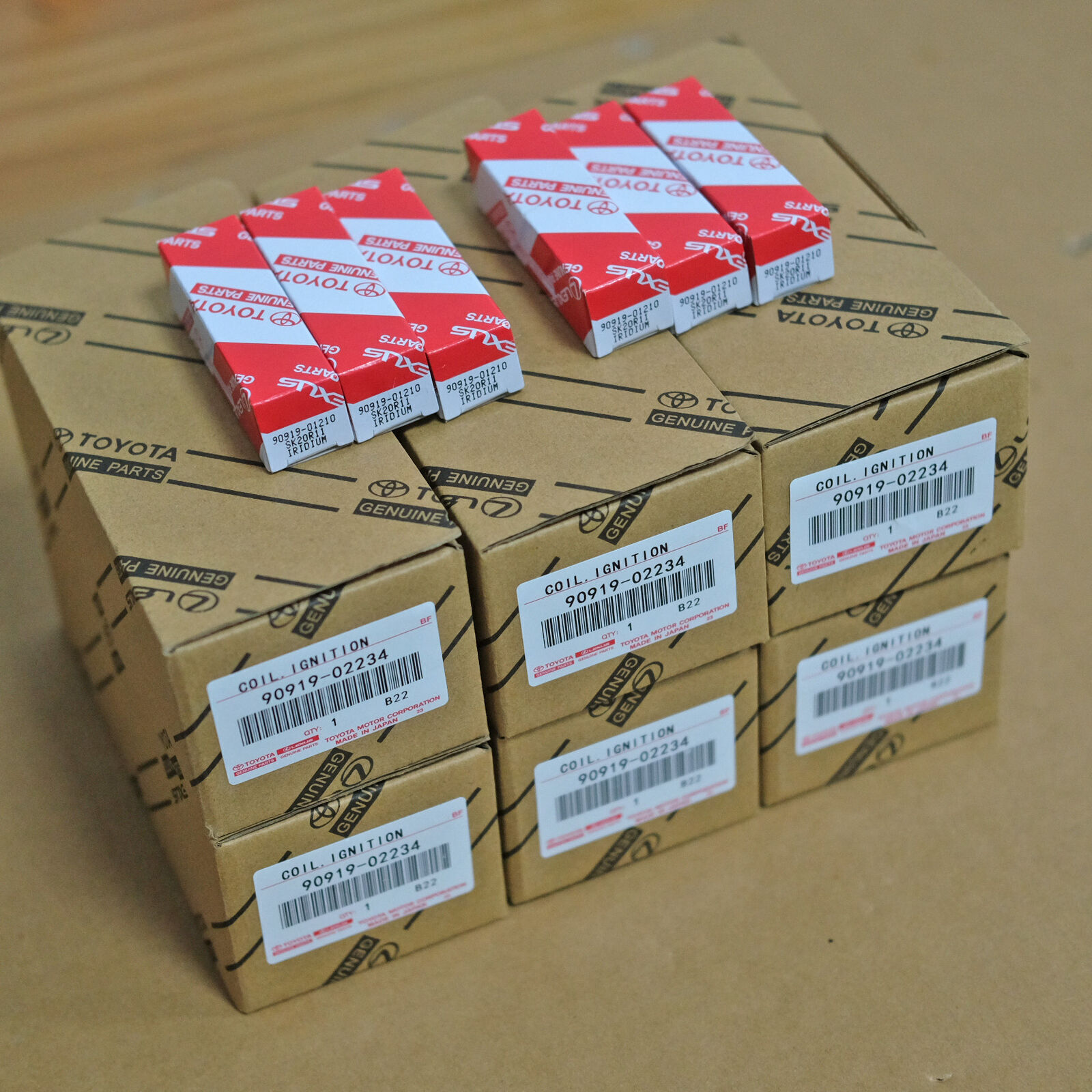 6x Denso OEM Igintion Coils&Spark Plugs for Toyota Lexus 90919-02234 90919-01210