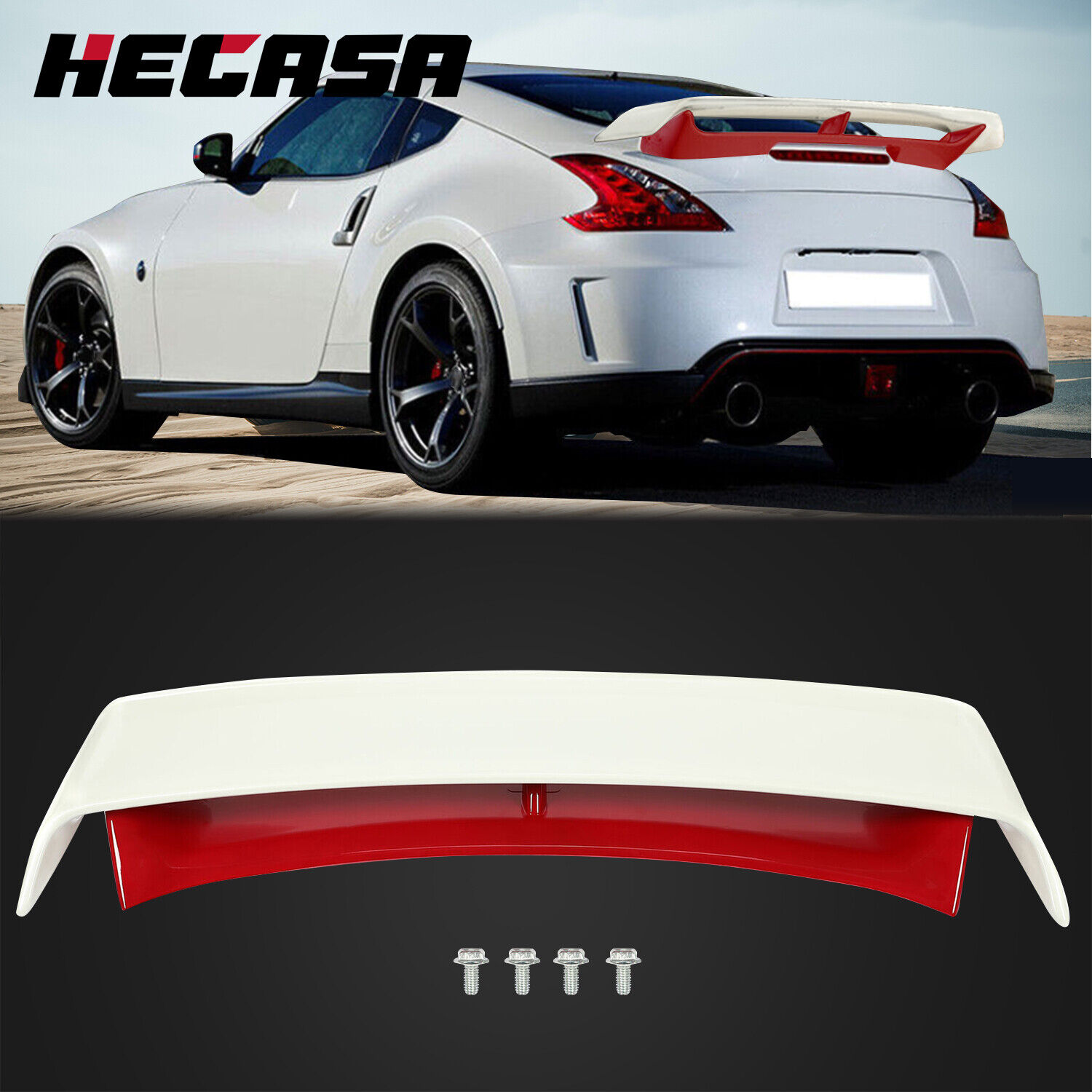 HECASA Fits 09-21 Nissan 370Z Z34 Fairlady Z Nismo Trunk Spoiler - Painted ABS