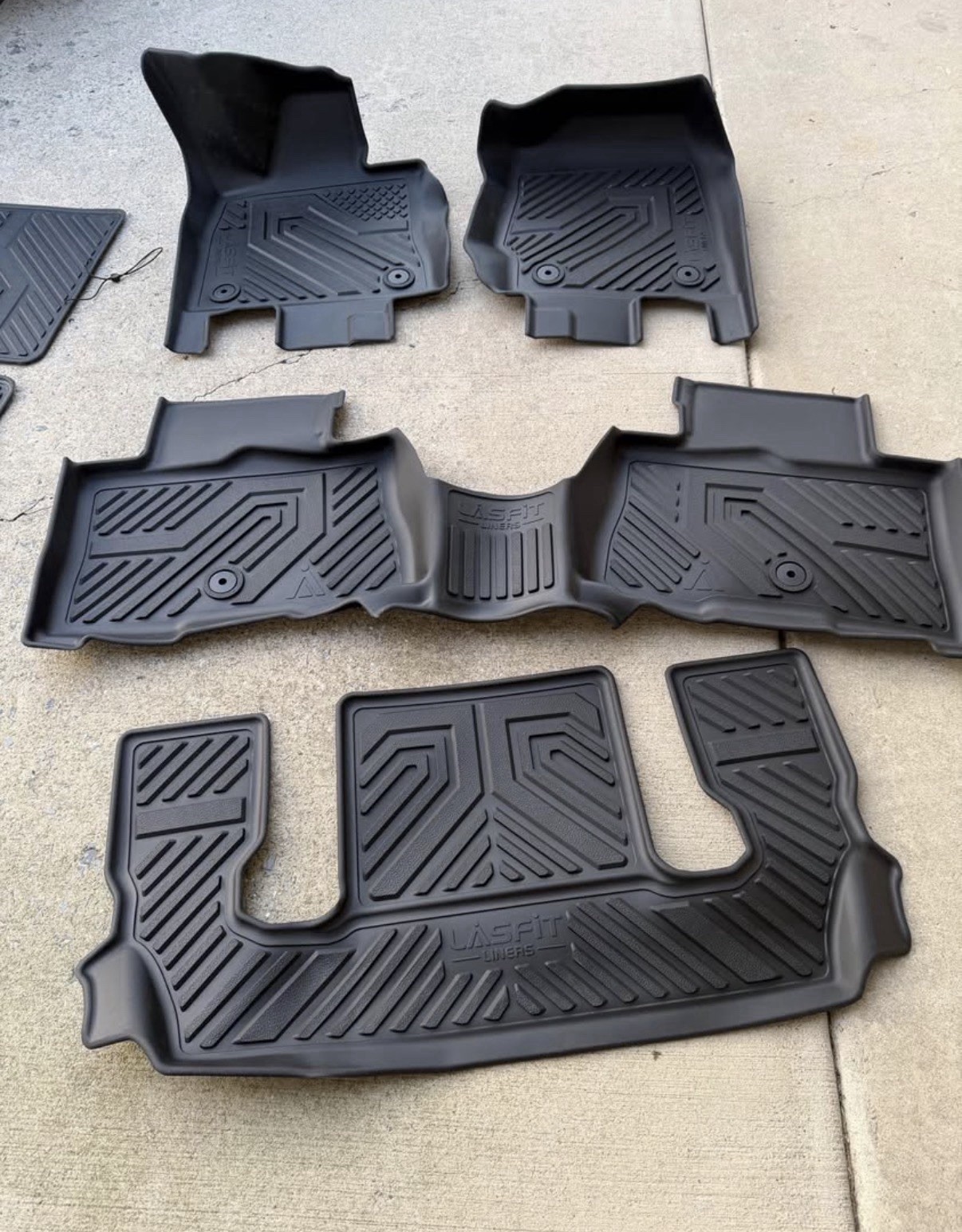 LASFIT Floor Mats Lincoln Aviator 2020-2026 TPE Liners 3 Row Cargo Seatback Set