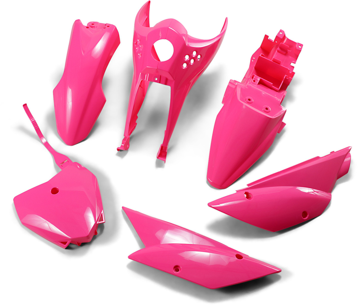 UFO Body Fender Kit Pink KA37003-P for 2010-2026 Kawasaki KLX 110 UFO Body Fender Kit Pink KA37003-P for 2010-2026 Kawasaki KLX 110