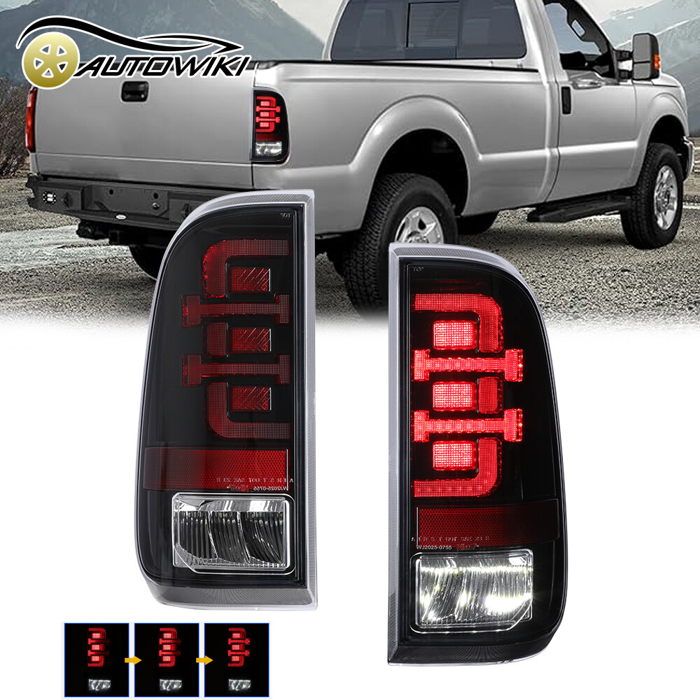 Sequentail LED Tail Lights For 2008-2016 Ford F-250 F-350 F-450 Super Duty Pair