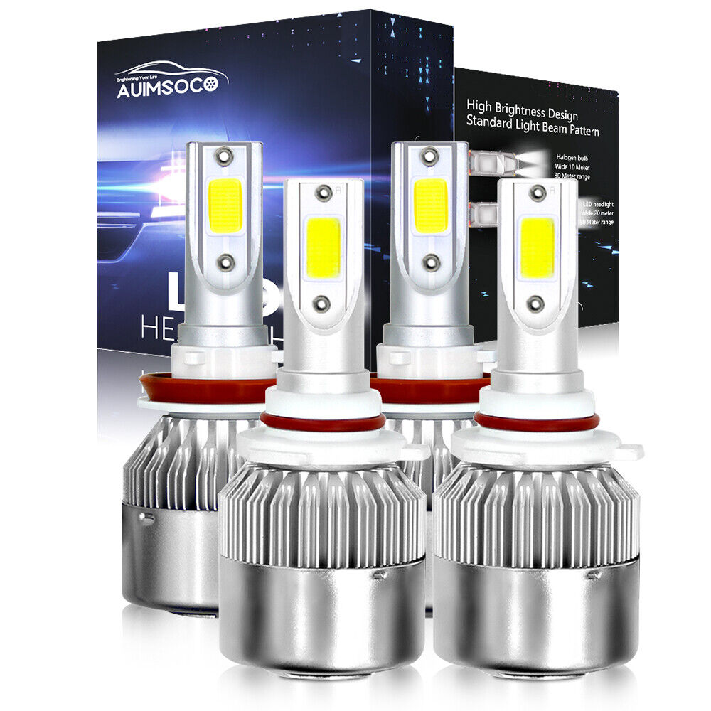 For Ford Edge 2007-2019 2020 2021 4X 9005+H11 LED Headlight Bulb Hi Low Beam Kit