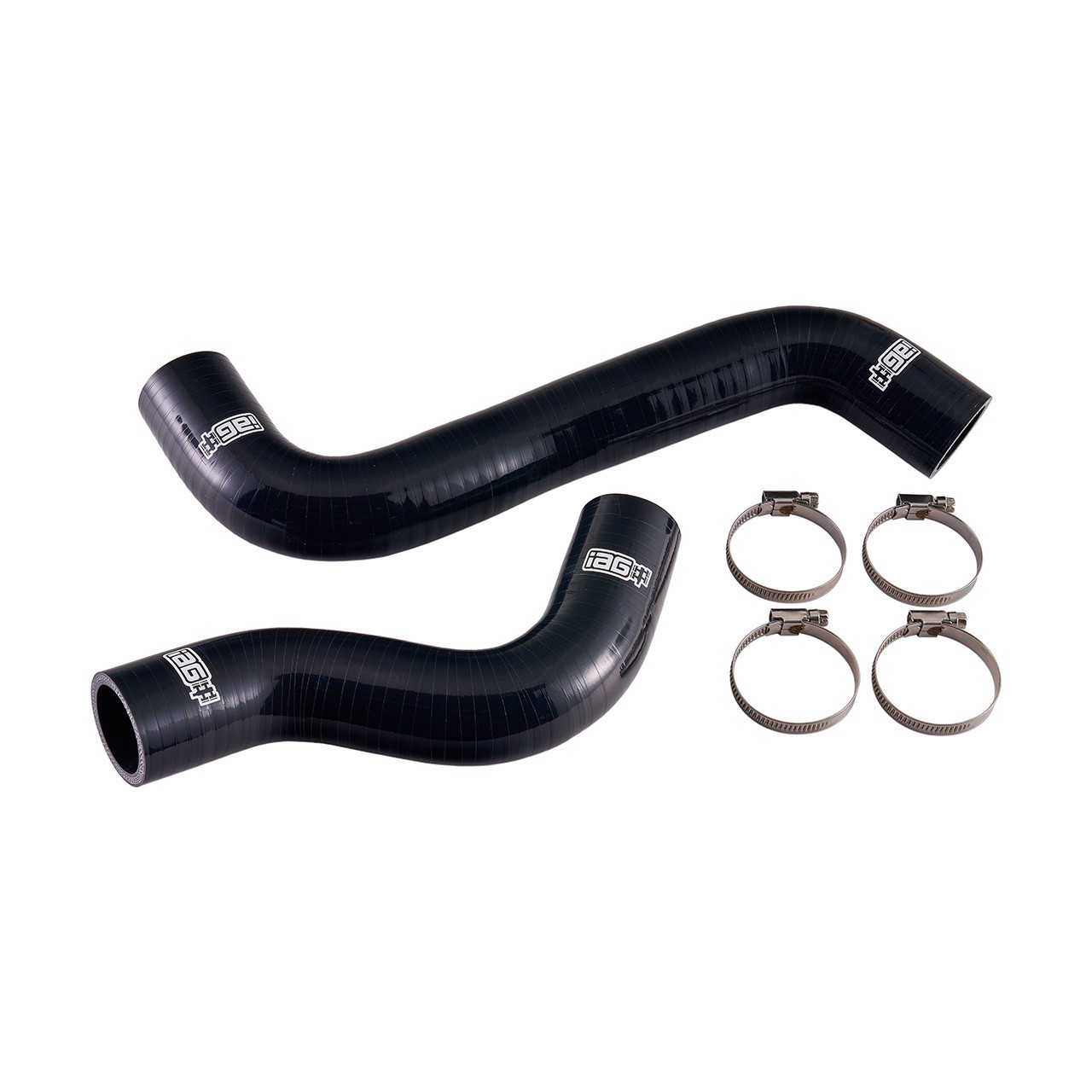 IAG Silicone Upper & Lower Radiator Hose Kit for Subaru WRX 2015-21 - Black