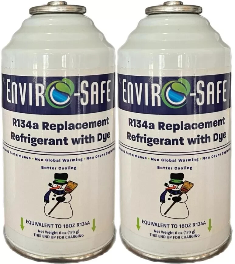 R 134a Refrigerant Replacement w/ UV Dye 6oz. Cans (2 Pack) R 134a Refrigerant Replacement w/ UV Dye 6oz. Cans (2 Pack)