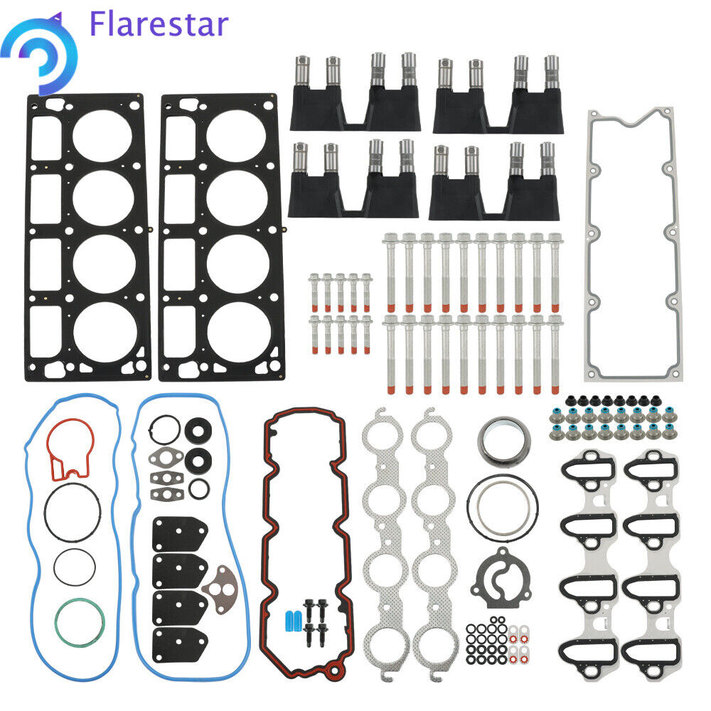 For 2007-13 GM 5.3L AFM Lifter Kit Head Gasket Set Head Bolts Lifters and Guides