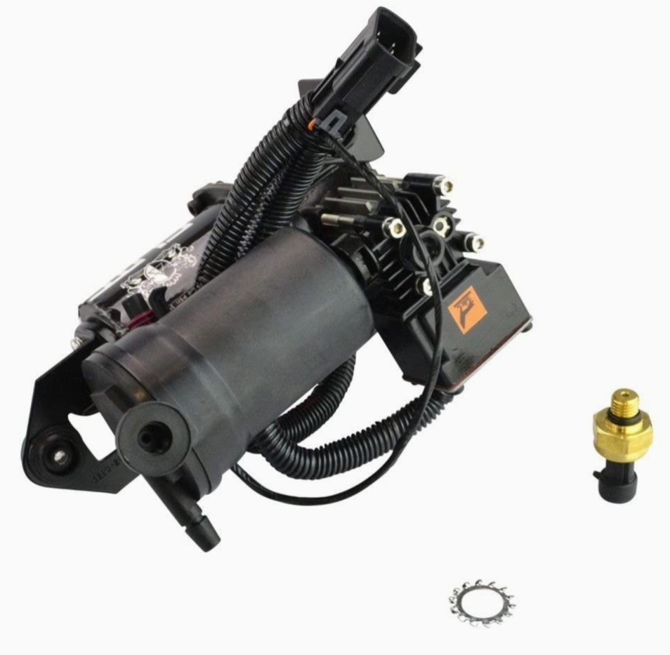 TRQ Air Ride Suspension Compressor Pump with Dryer for GM Truck SUV