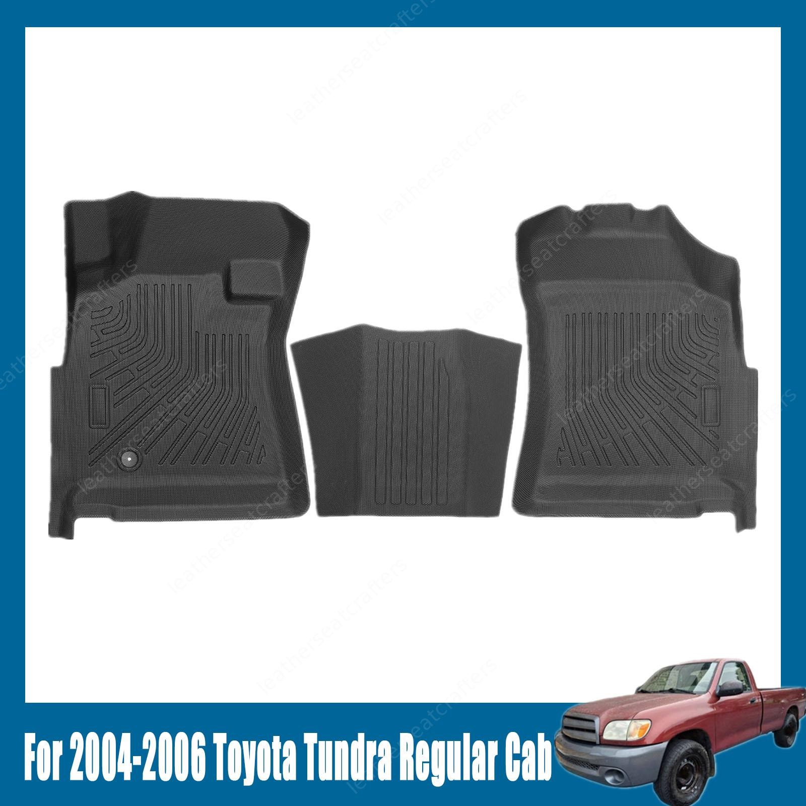 2004-2006 For Toyota Tundra Regular Cab TPE Floor Mats Liners All Weather 3Pcs 