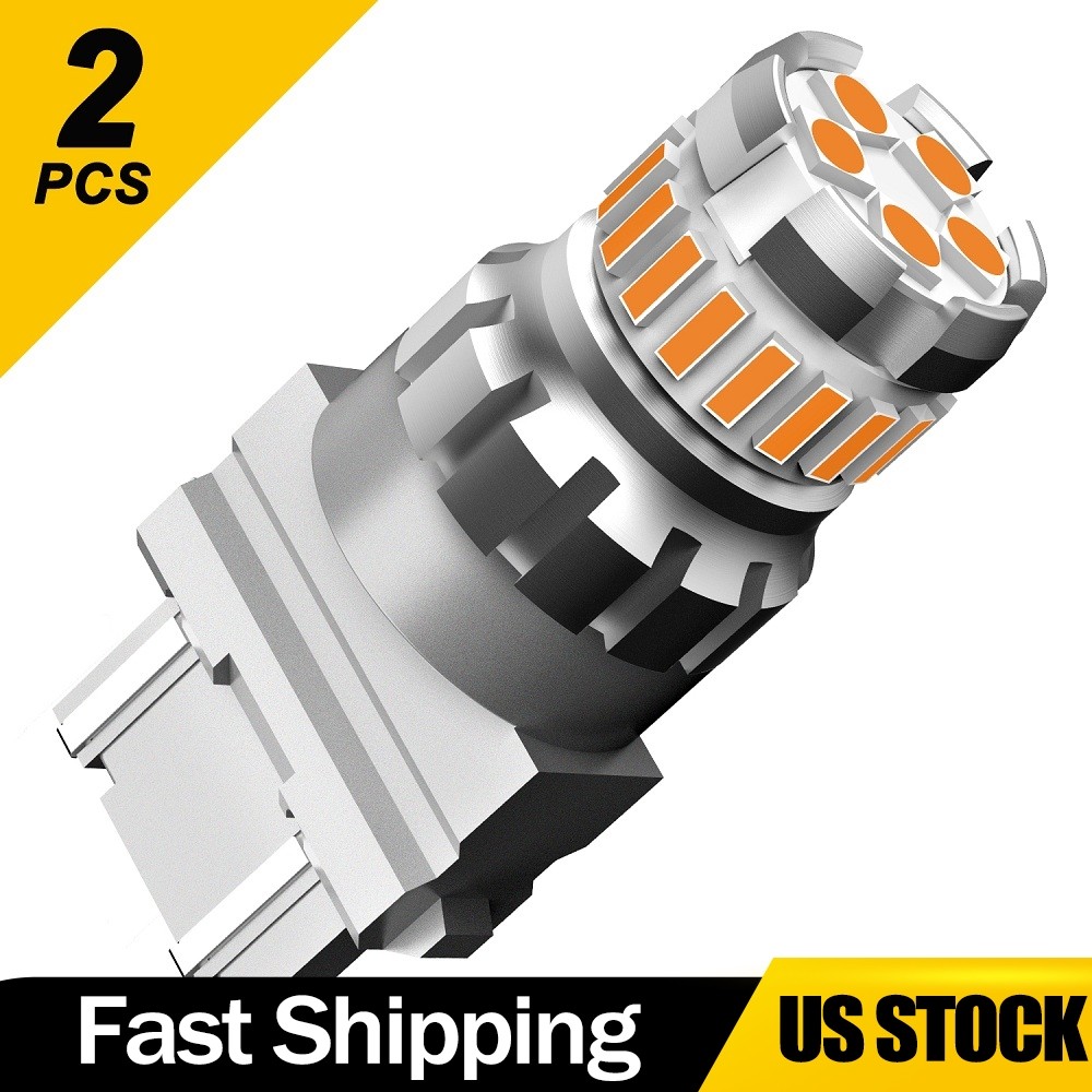 2/4X 3157/3156/3056/3456/4156 LED Turn Signal Light Bulbs Amber Super Bright