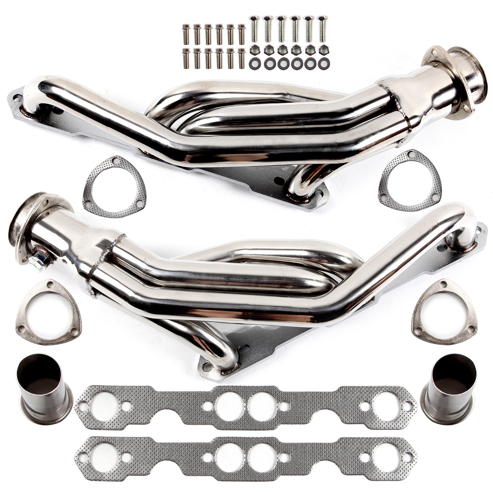 For 88-97 CHEVY GMC 5.0/5.7 C/K PICK UP STAINLESS MANIFOLD HEADER NEW