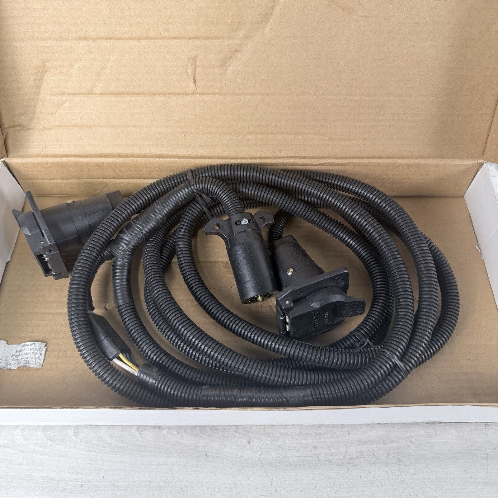 Torklift W6548 Truck To Camper 3-Way Wiring Pigtail Harness For 7-Way Rv Plug