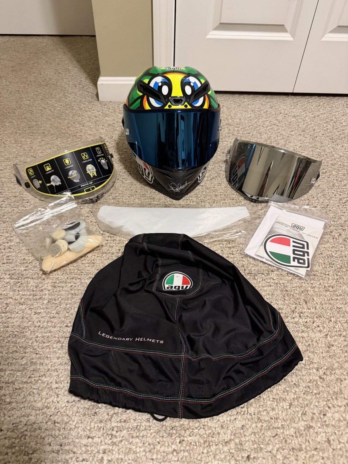 AGV Corsa TARTARUGA Turtle Full Face Helmet, Accessories, Mirror Visors - S