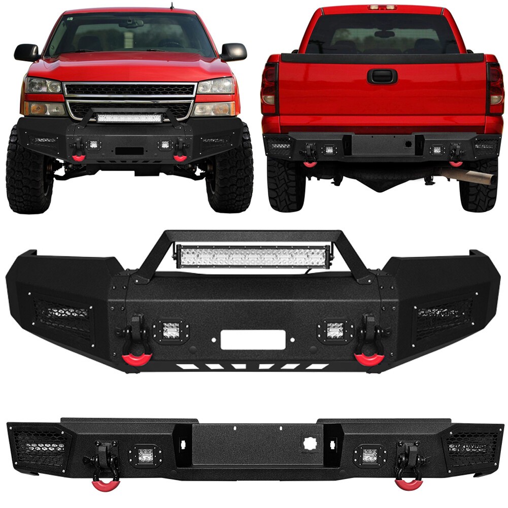 Vijay Front or Rear Bumper Fits 2003-2006 Chevy Silverado 2500/3500 W/LED Lights
