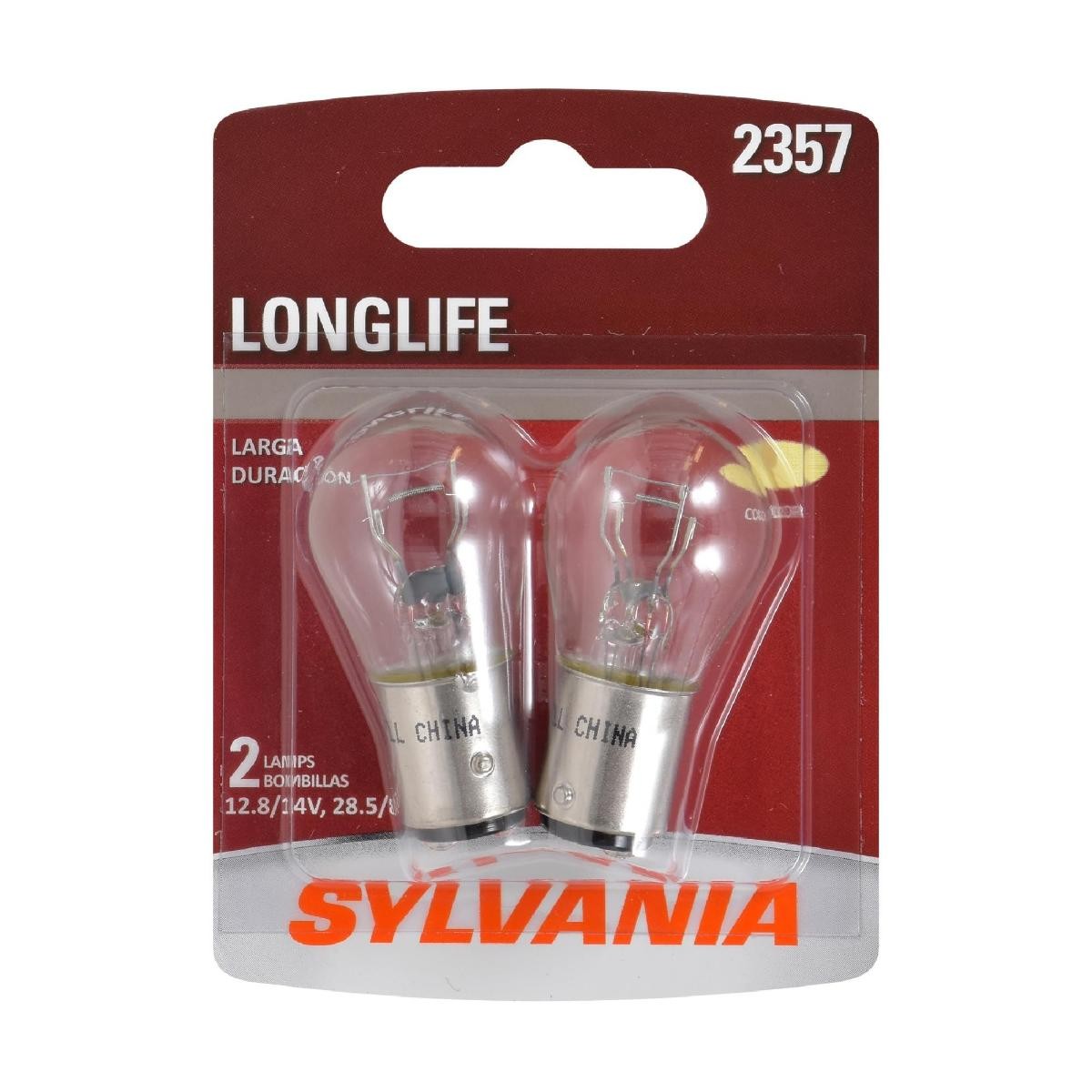 SYLVANIA 2357 Long Life Mini Bulb for Daytime Running Lights (2 Bulbs)