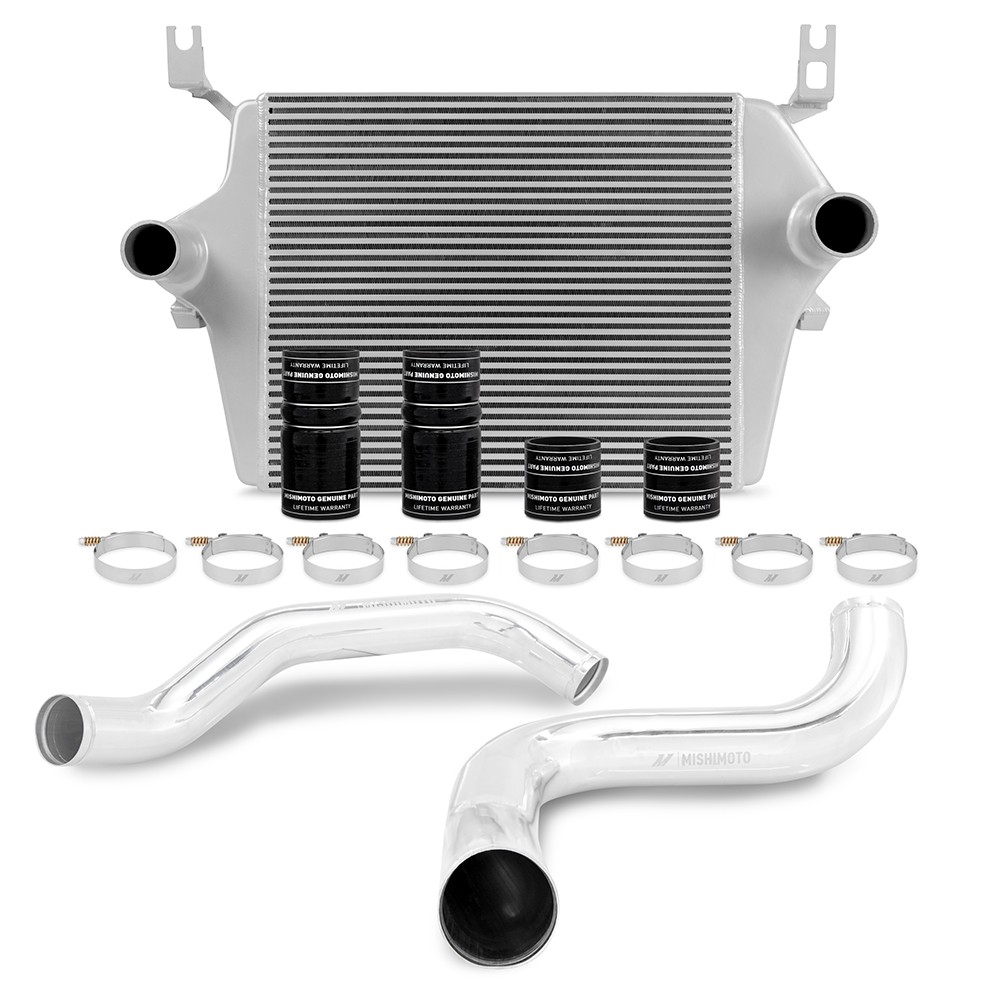Mishimoto Intercooler Kit for Ford 7.3L Powerstroke 1999-2003 Silver w/ Polished