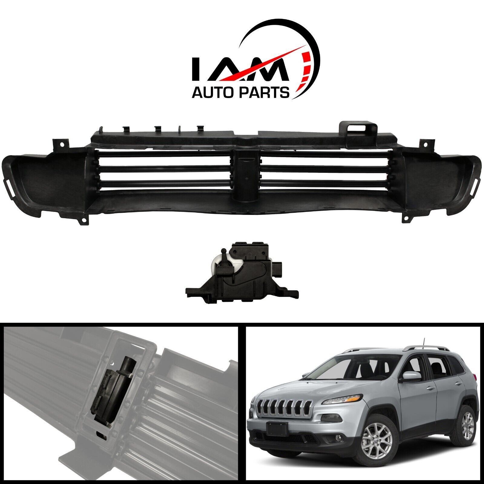 Fits 2014-2018 Jeep Cherokee ACTUATOR INCLUDED Grille Shutter Assembly