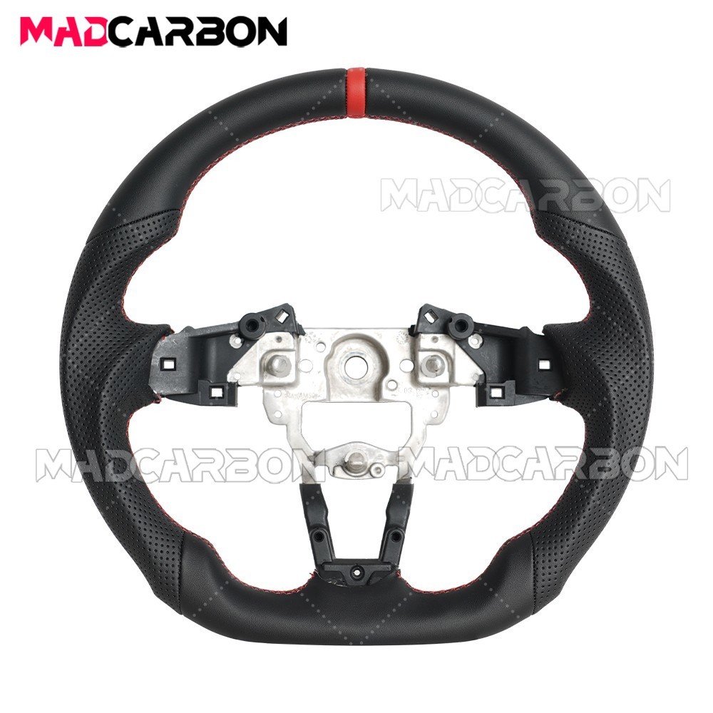 Full Leather Sport Steering Wheel Fit Mazda MX-5 Miata 2016-2025 Red Line