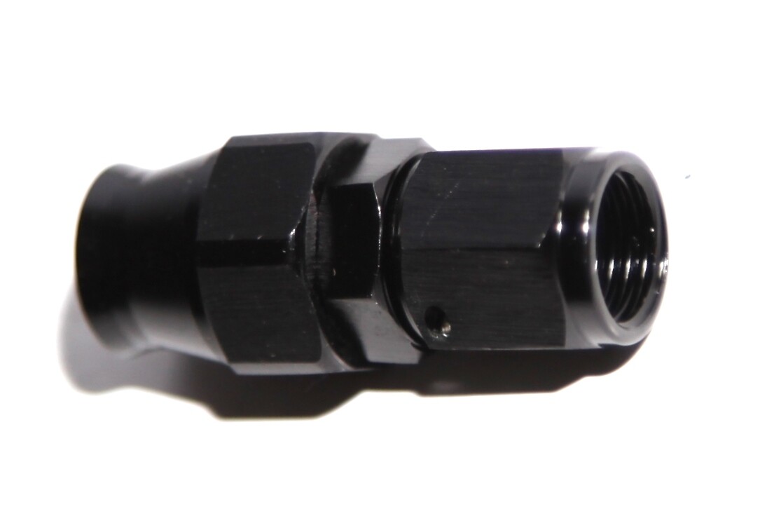 AN4 4AN AN-4 Straight Swivel Fuel Oil Gas Line PTFE Hose End Fitting Black