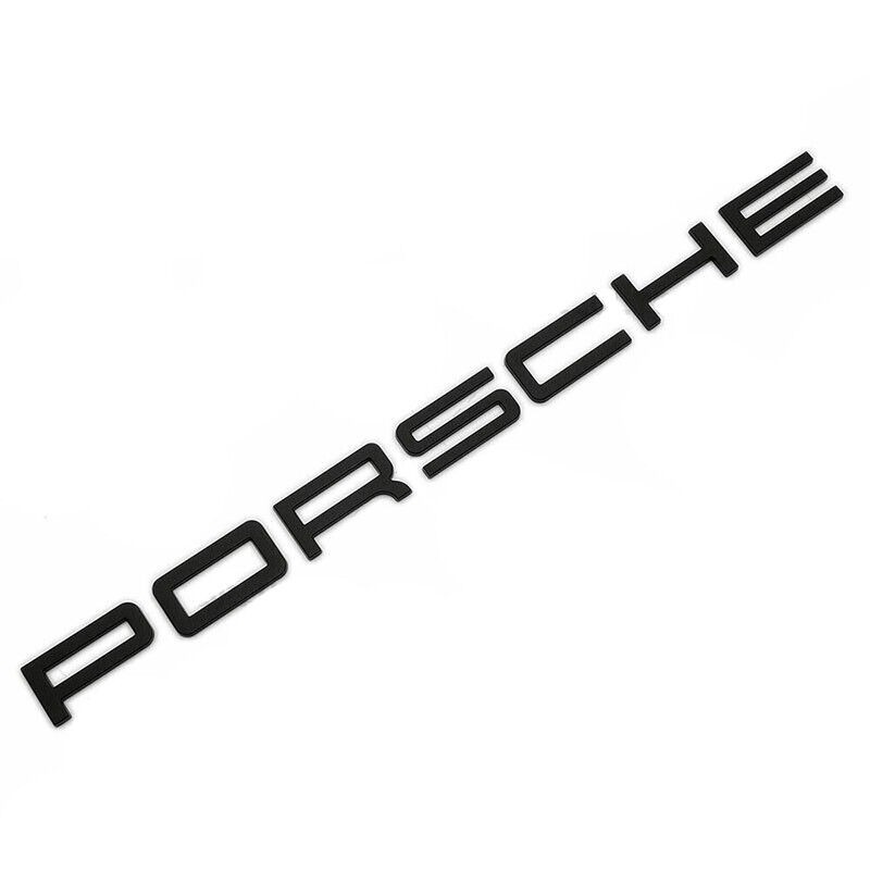 Letter Rear Trunk Tailgate Emblem Badge For Porsche Letters Matte black Letter Rear Trunk Tailgate Emblem Badge For Porsche Letters Matte black