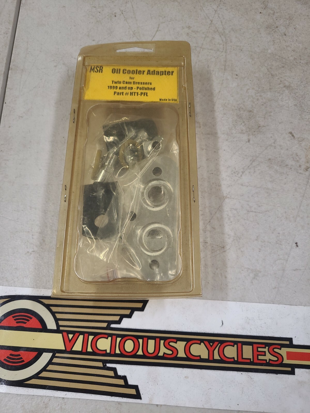 Custom Chrome 99+ T/C DRESSERS OIL COOLER ADAPTER polished P/N HT1-PFL