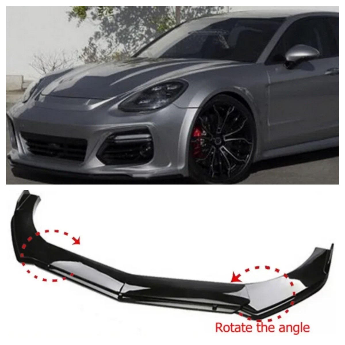 For Porsche Panamera 2010-22 Lower Front Bumper Lip Spoiler Splitter Body Kits