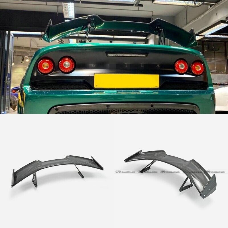 For Lotus Exige V6 Cup 380 Sport Style Rear Trunk GT Spoiler Wings Carbon Fiber