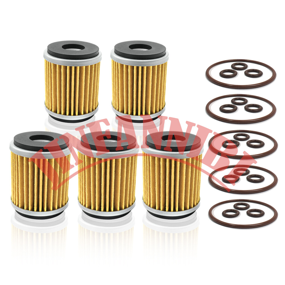 5 Packs Oil Filter O-Ring Kit Set for Yamaha YFZ450 YFZ450R YZ250F WR250F WR450F