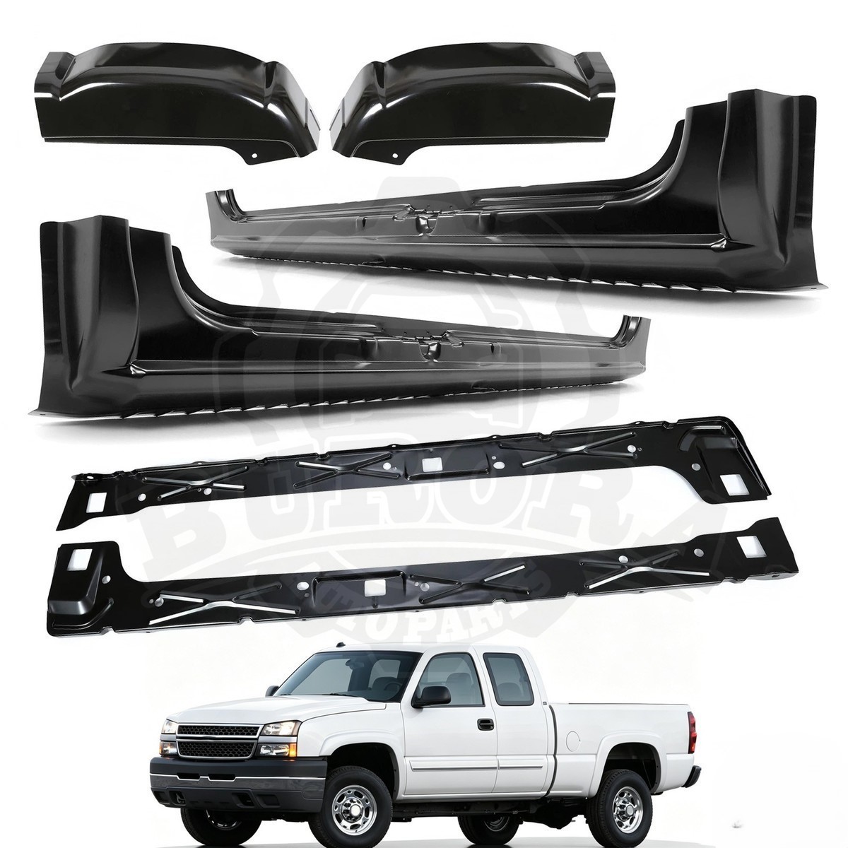 For Silverado GMC 1500 2500 EXT Cab 99-07 Outer Inner Rocker Panels+Cab Corners