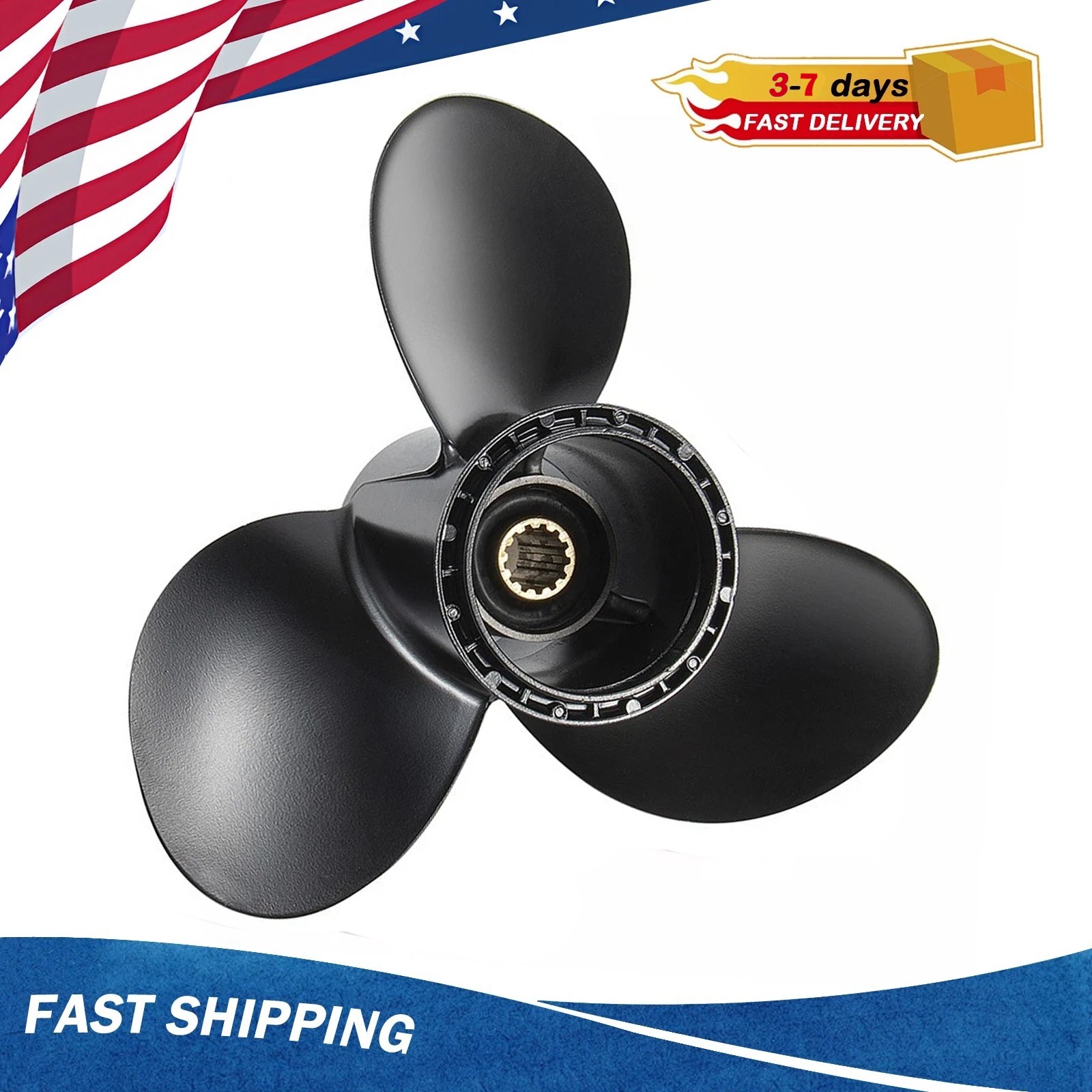 11 1/2x13 Outboard Propeller 13 Spline 58100-88LB0-019 For Suzuki 35-65 HP 11 1/2x13 Outboard Propeller 13 Spline 58100-88LB0-019 For Suzuki 35-65 HP