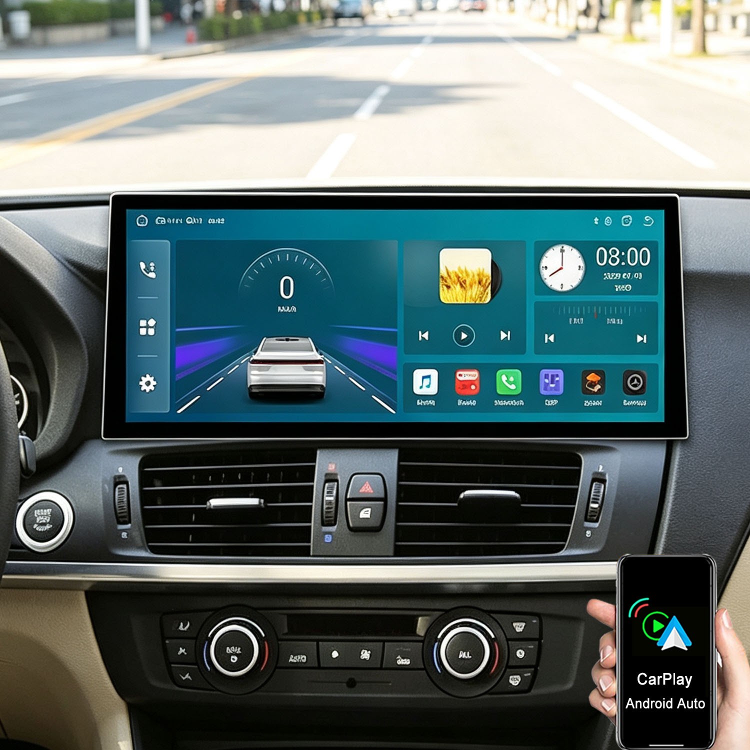 for 2011-2012 BMW 3 4 Serie F25 CIC System CarplayAndroid Auto 12.3\'\'Touchscreen