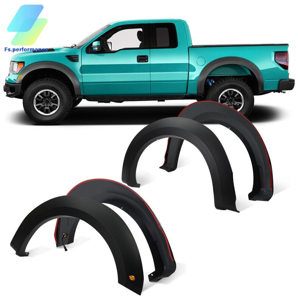 4 PCS Raptor-Style Fender Flares Fits For Ford F150 Styleside 2015-2017