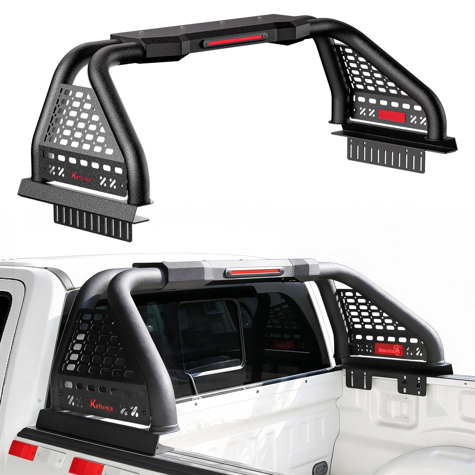 Polished Truck Bed Sport Roll Bar Chase Rack for Silverado Sierra 1500/2500/3500
