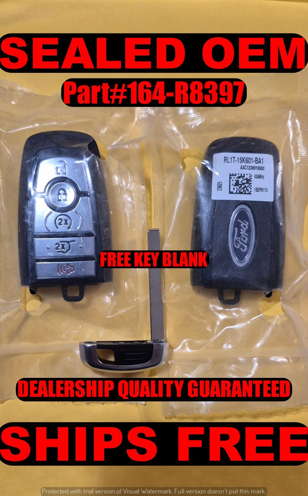 ONE NEW OEM 2023-26 FORD EXPLORER, EXPEDITION SMART KEY 164-R8397 M3N-A3C108397