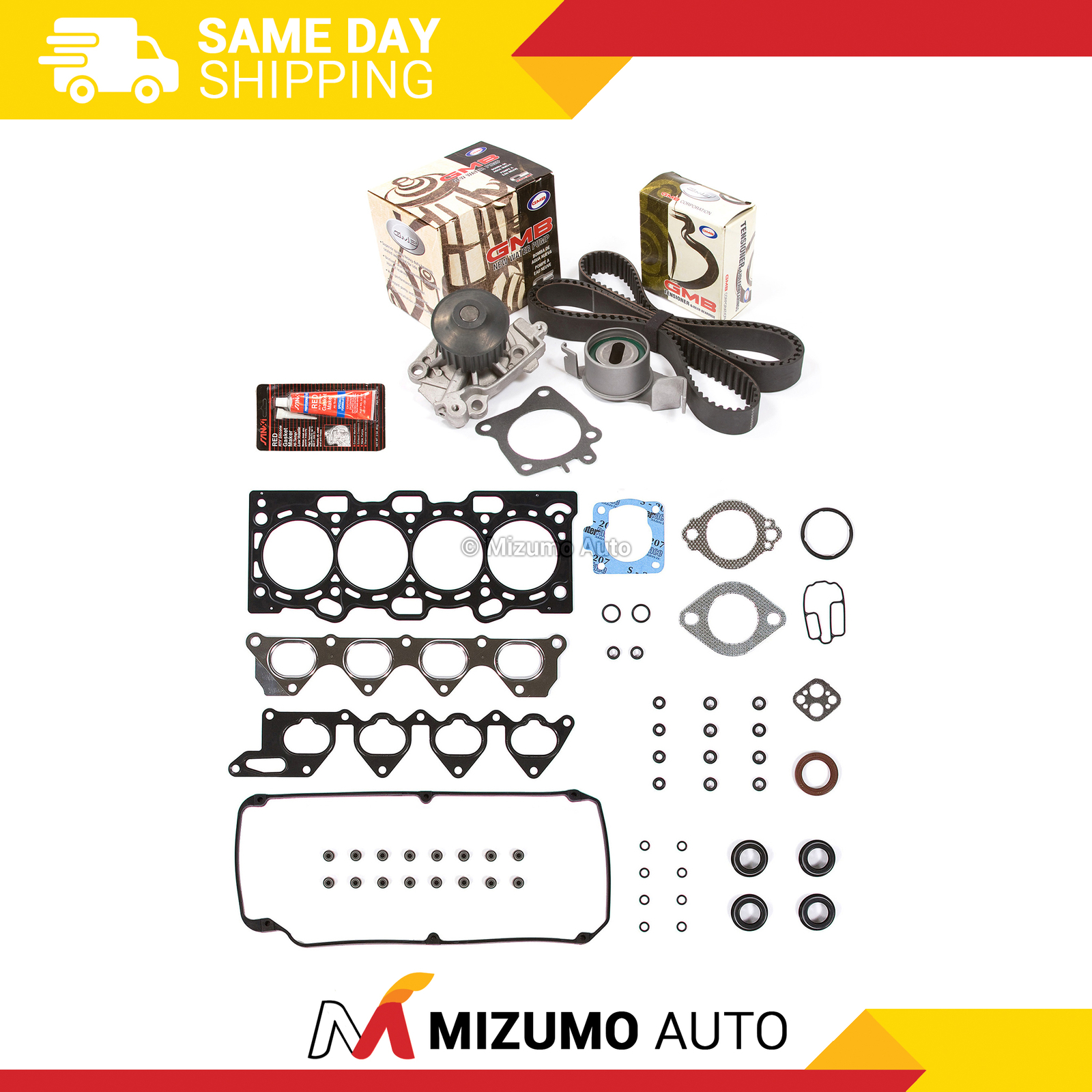 Head Gasket Set Timing Belt Kit Water Pump Fit 02-07 Mitsubishi Lancer SOHC 4G94