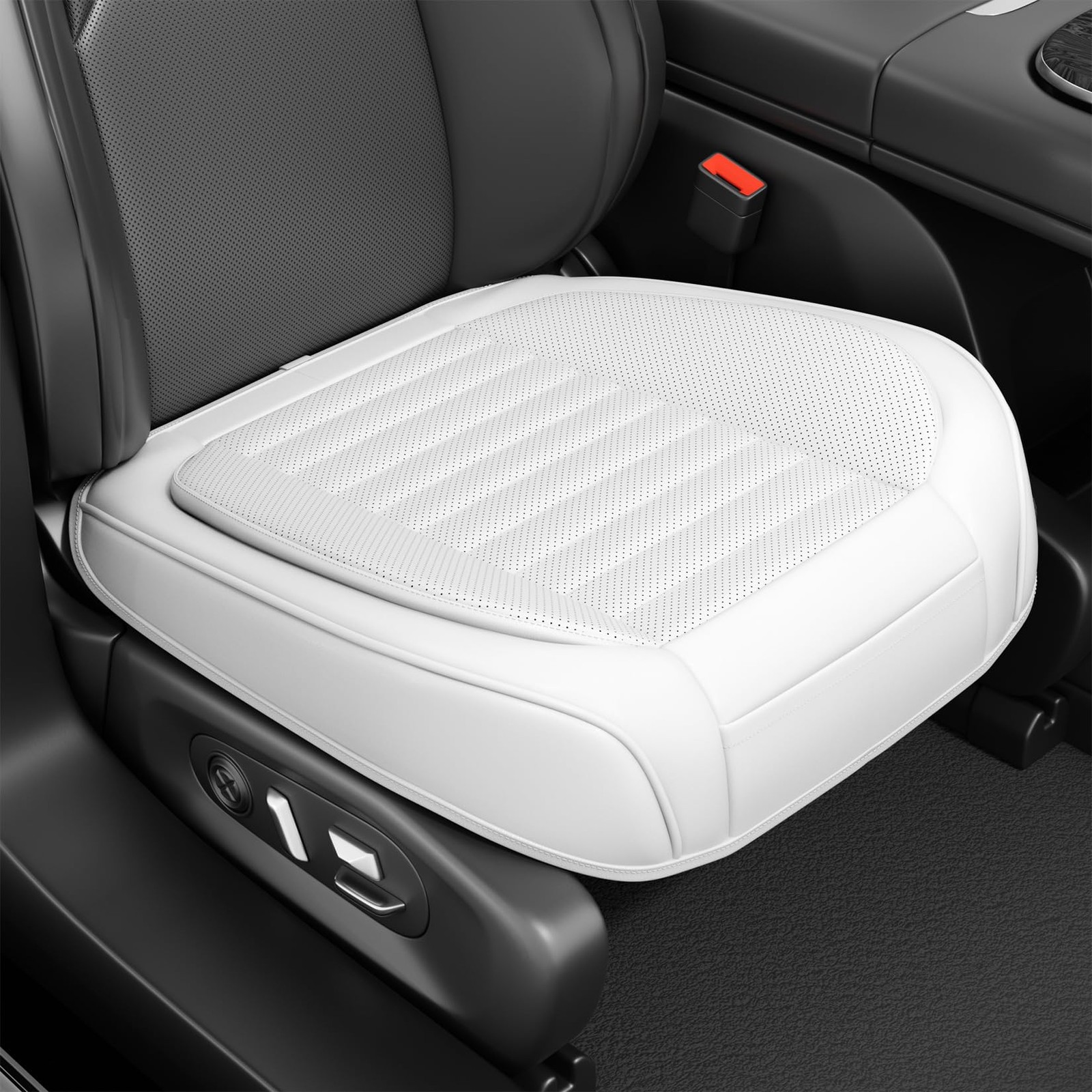 SCDOOCA 2 Pack Car Bottom Seat Cover, Luxury Leather Front Bright white-2 PCS SCDOOCA 2 Pack Car Bottom Seat Cover, Luxury Leather Front Bright white-2 PCS