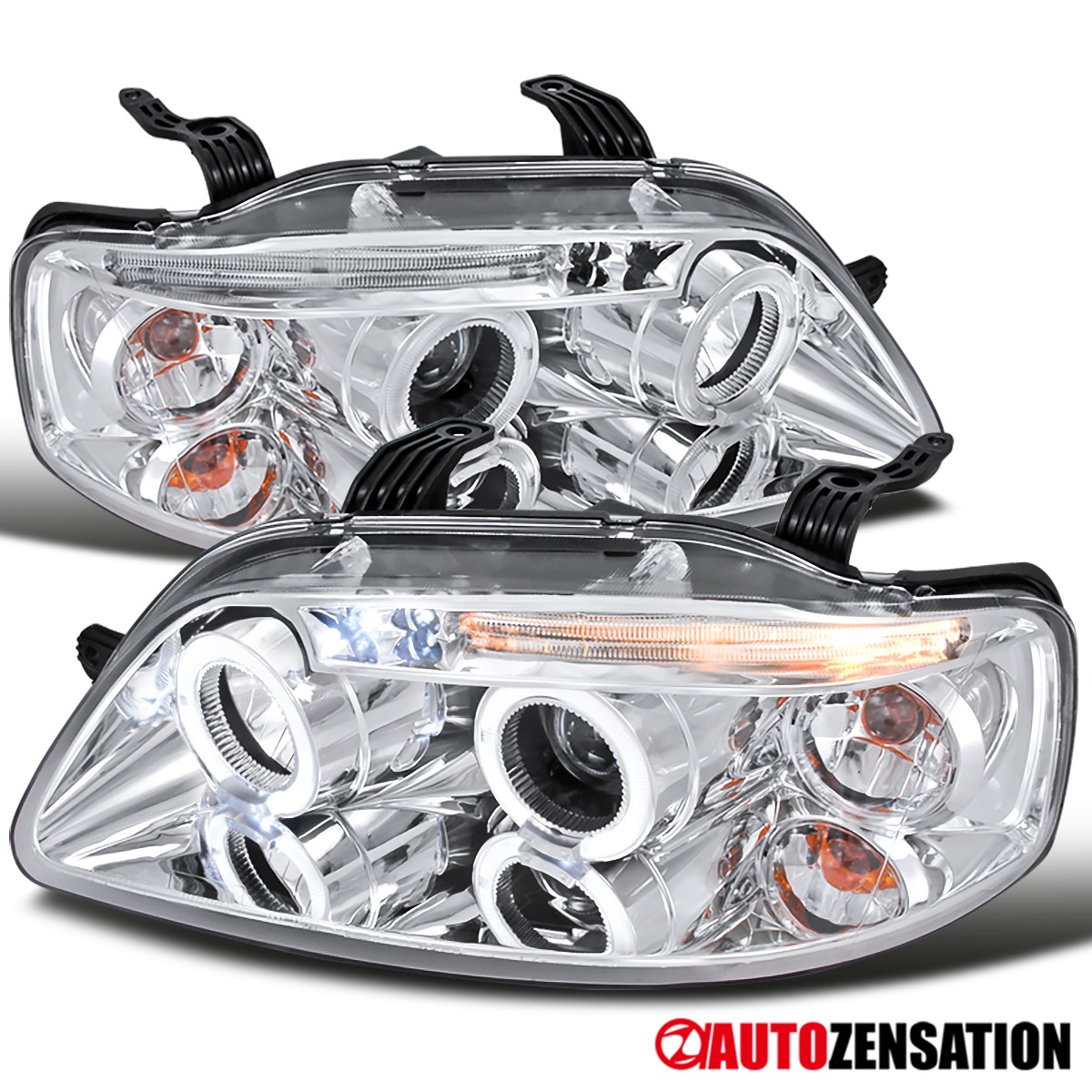 Fit 2004-2008 Chevy Aveo LED Halo Projector Headlights Lamps Left+Right 04-08