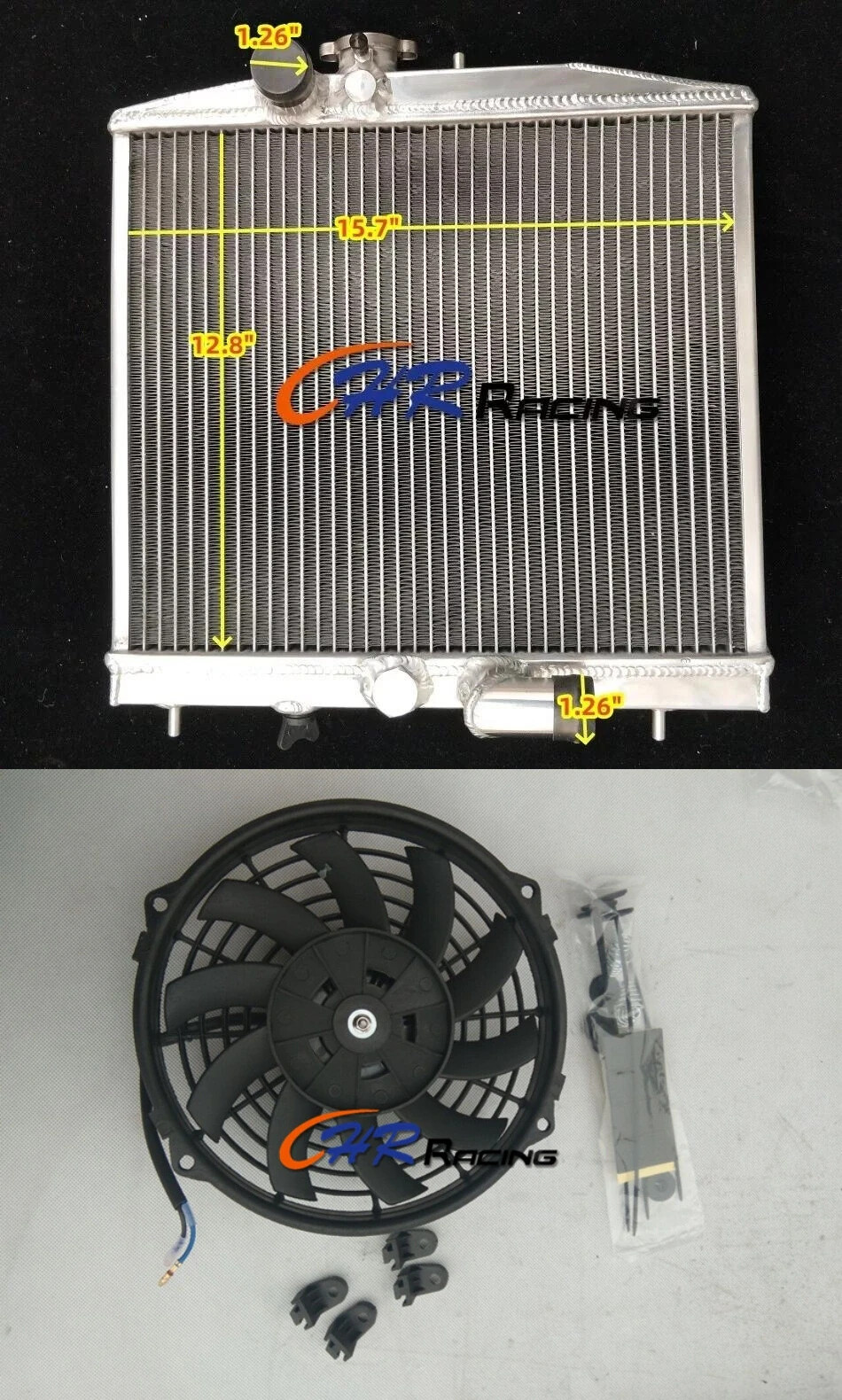 Aluminum Radiator+FAN For 1992-1995  Honda Civic EG W/ K Swap K20 K-Swap 93 94