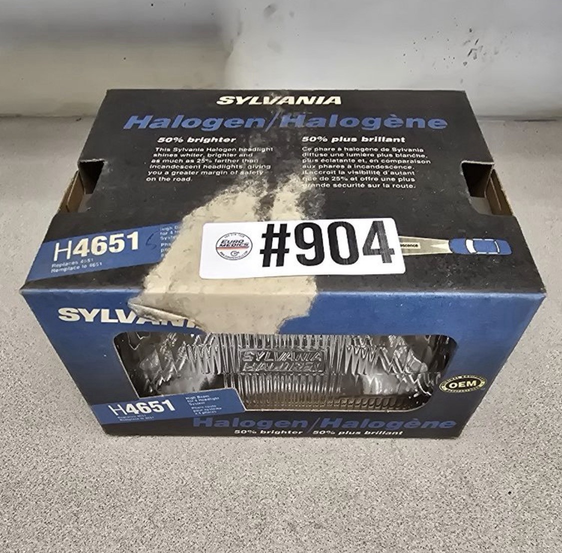 H4651 Sylvania Halogen sealed beam headlight bulb H4651 Sylvania Halogen sealed beam headlight bulb