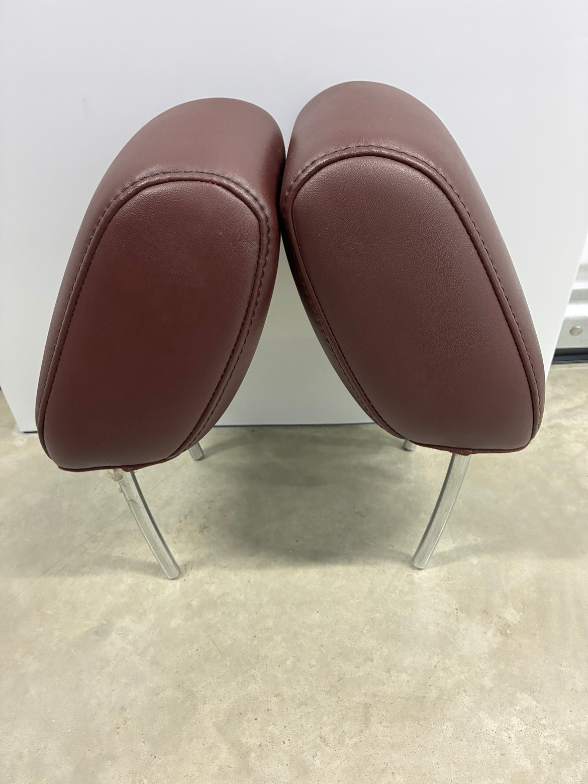 2011-2013 Ford Fiesta Front Headrest Pair Maroon Red OEM