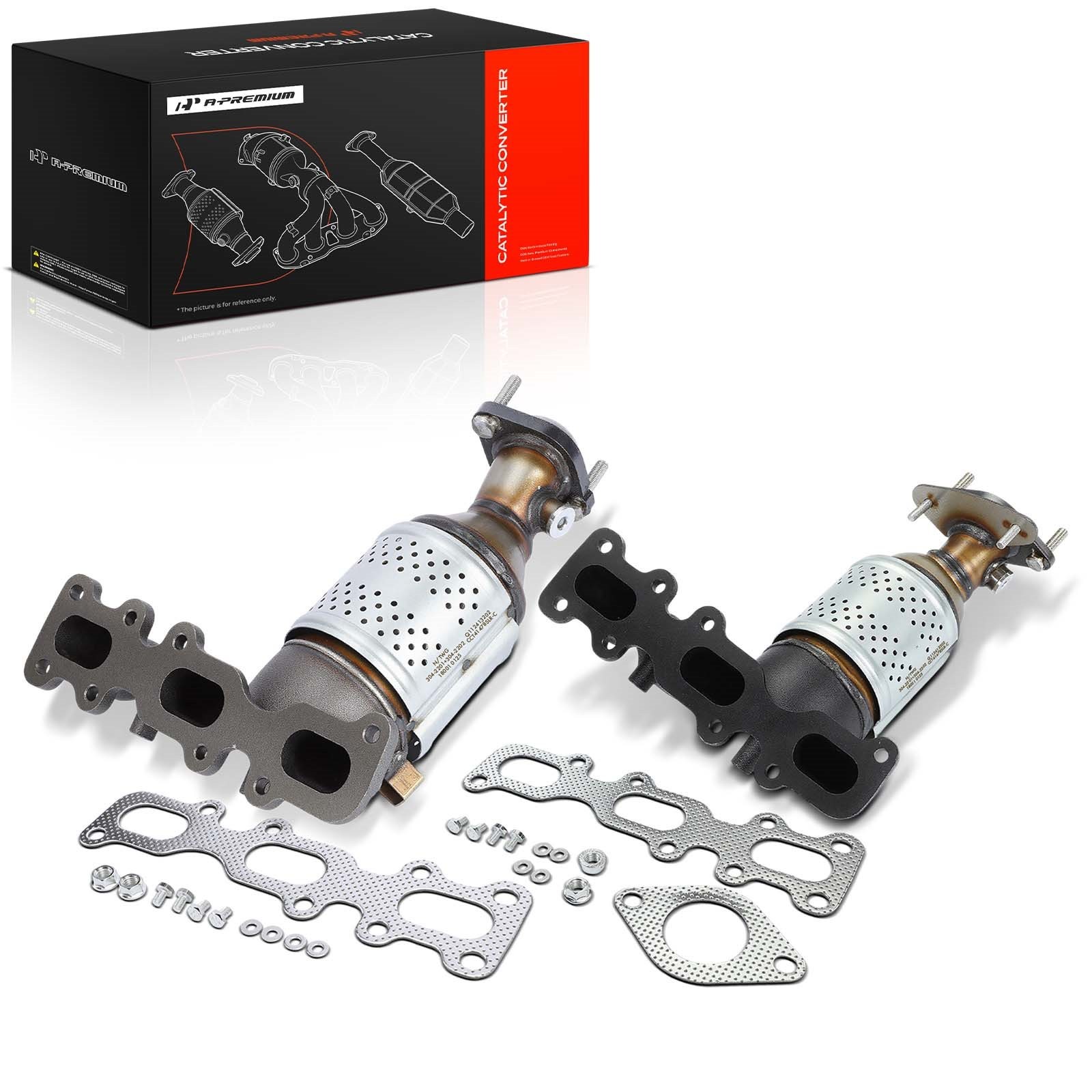 A-Premium 2x Front Catalytic Converter for Ford Explorer 13-19 Edge 15-18 MKZ A-Premium 2x Front Catalytic Converter for Ford Explorer 13-19 Edge 15-18 MKZ