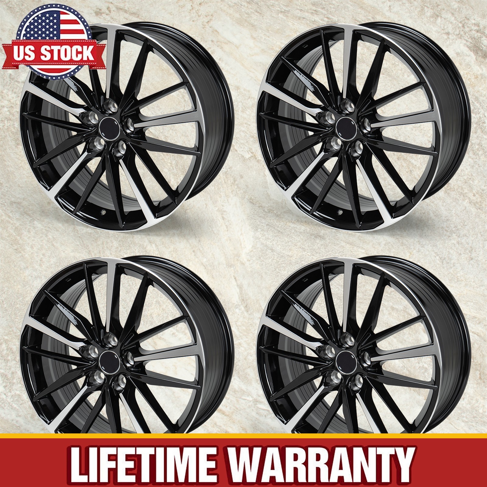4PCS 19INCH Wheel Rim For 2018 2019 2020 2021 2022 2023 2024 Toyota Camry Rim