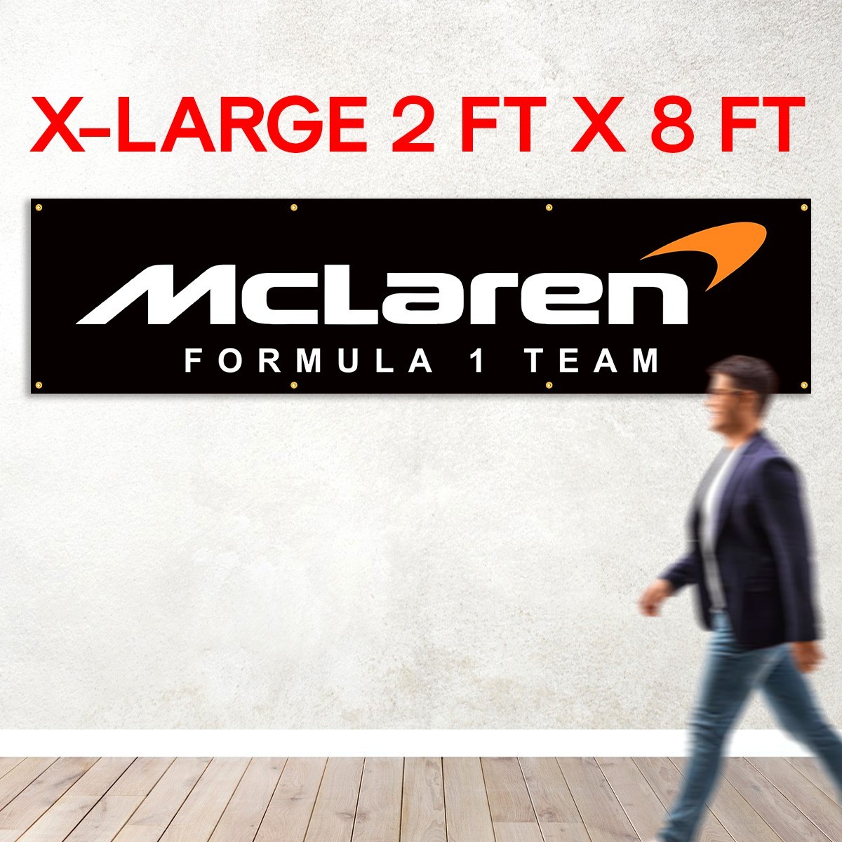 McLaren F1 Garage banner McLaren flag 2x8ft Garage Wall Art & Outdoor workshop McLaren F1 Garage banner McLaren flag 2x8ft Garage Wall Art & Outdoor workshop