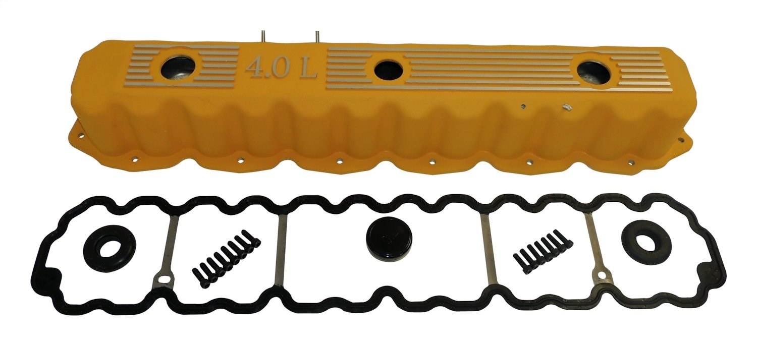 RT Offroad RT35003 Yellow Valve Cover Kit for 93-04 TJ/YJ/XJ/ZJ/ZG/WJ/WG 4.0L