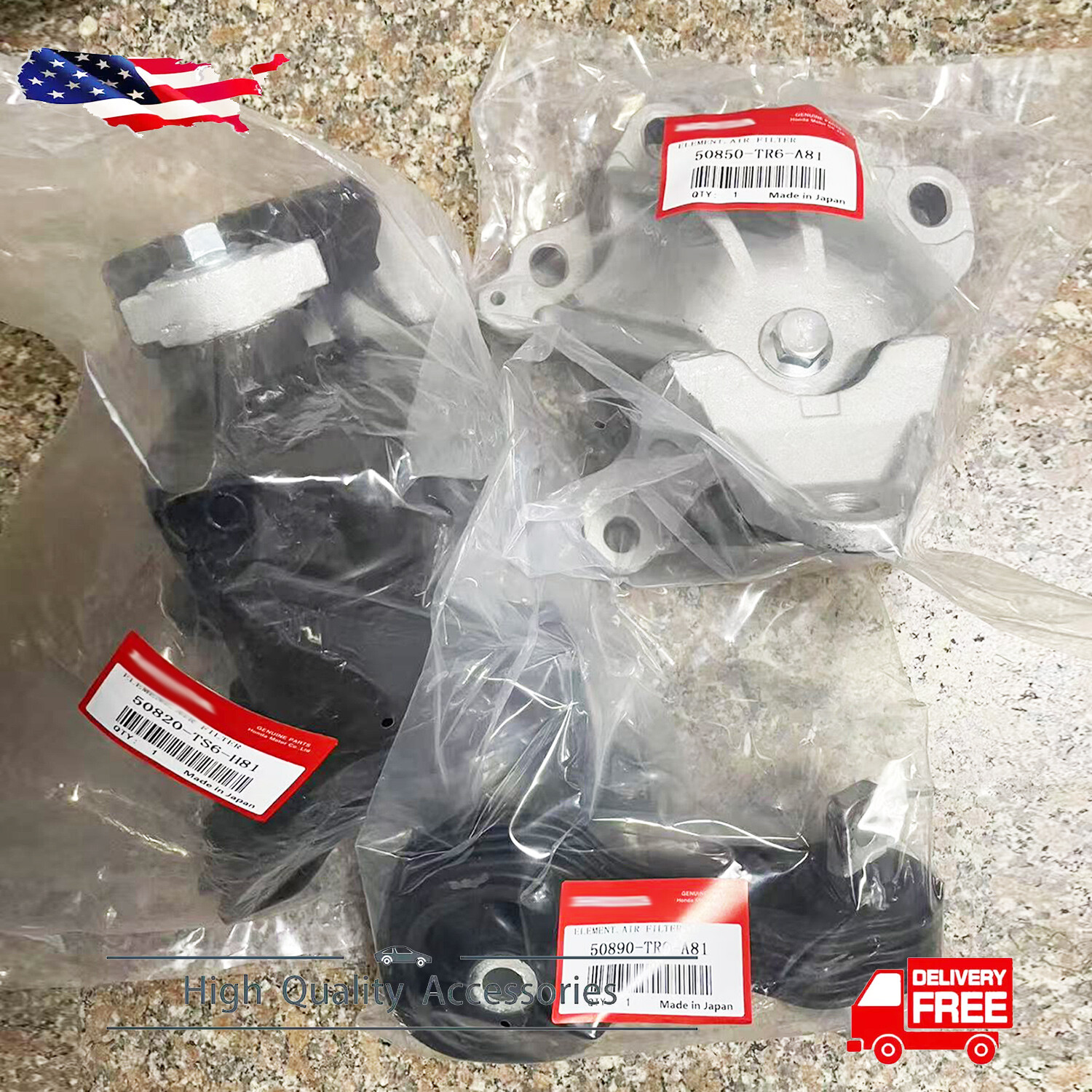 New 3Pcs For 2012-2013 Honda Civic 1.8L Automatic Engine Motor & Trans Mount Set