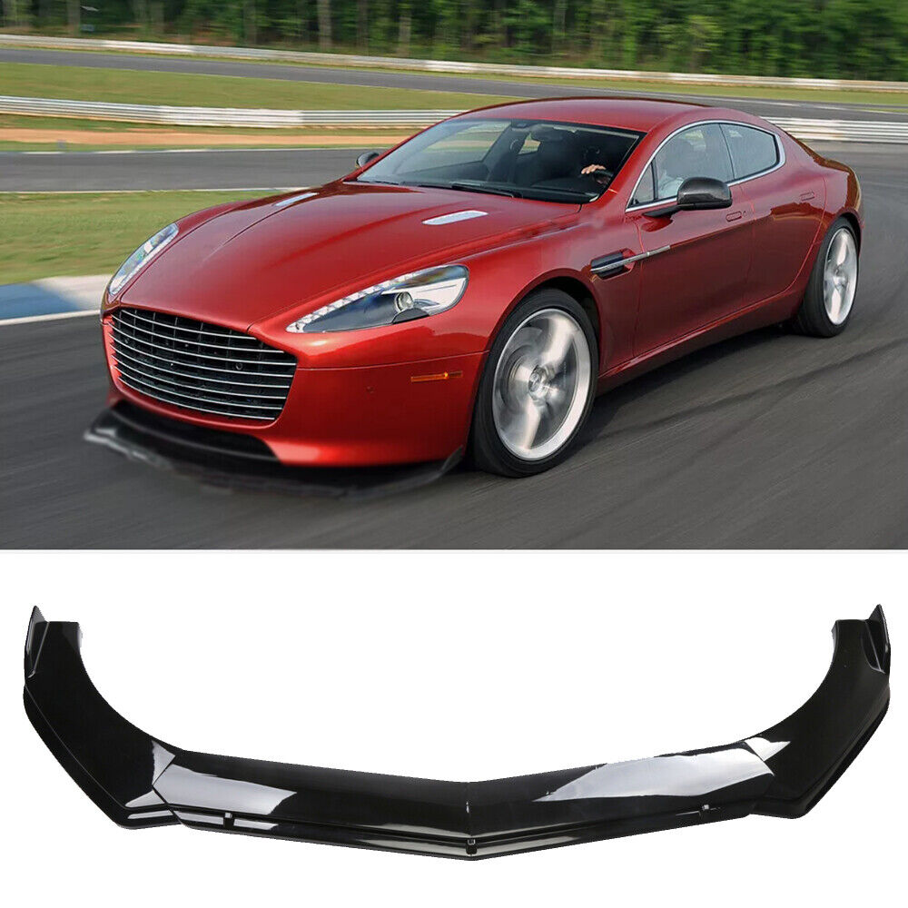 For Aston Martin rapide Car Front Bumper Chin Lip Spoiler Splitters Black