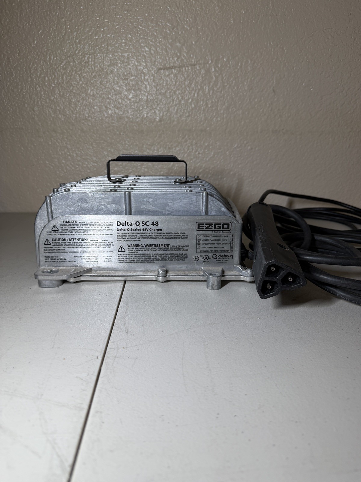 OEM EZGO RXV TXT 48 Volt Golf Cart Charger  Delta-Q SC-48, 48 Volt 13 Amp