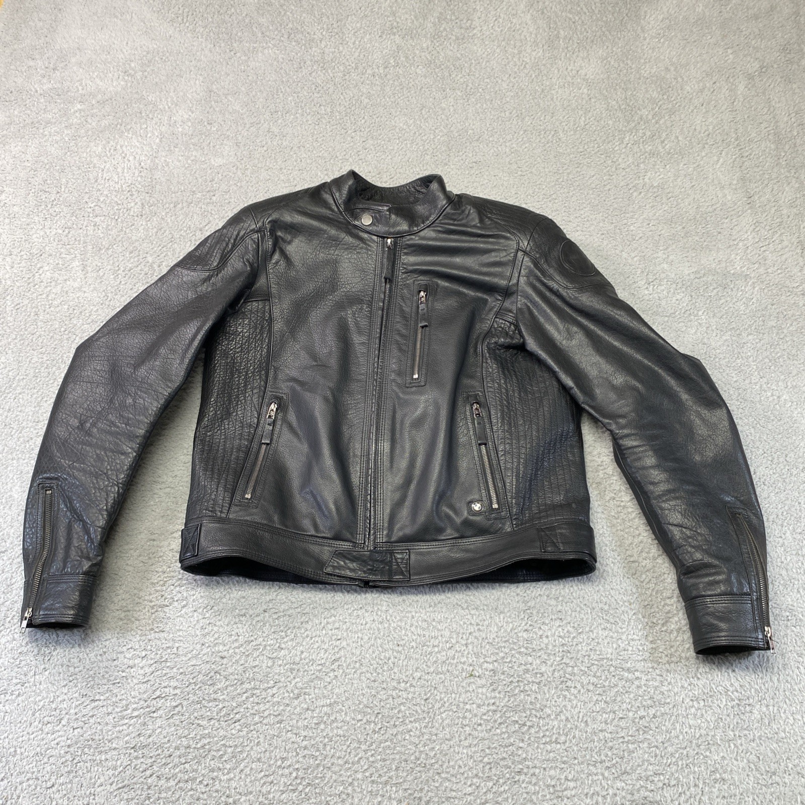 BMW Motorrad Black Leather Motorcycle Jacket Men’s Size 54 Large BMW Motorrad Black Leather Motorcycle Jacket Men’s Size 54 Large